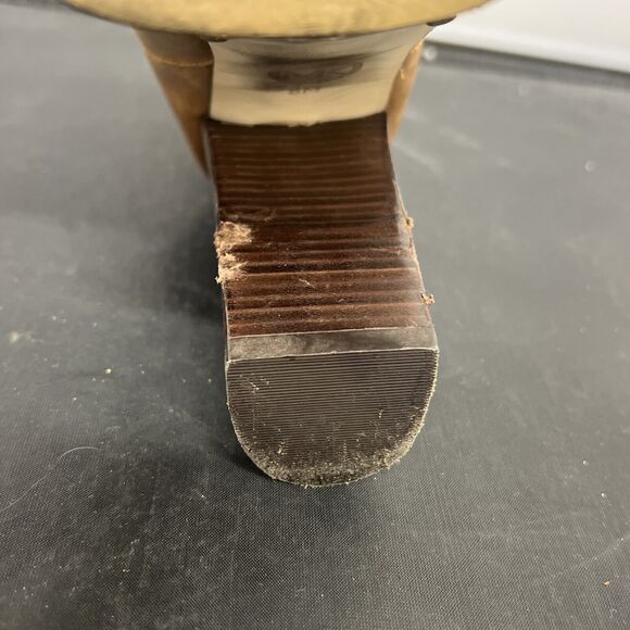 Michael Kors Ankle Boots Booties Tan Brown Leather Platform Heels 8M FS Charity - Picture 10 of 12